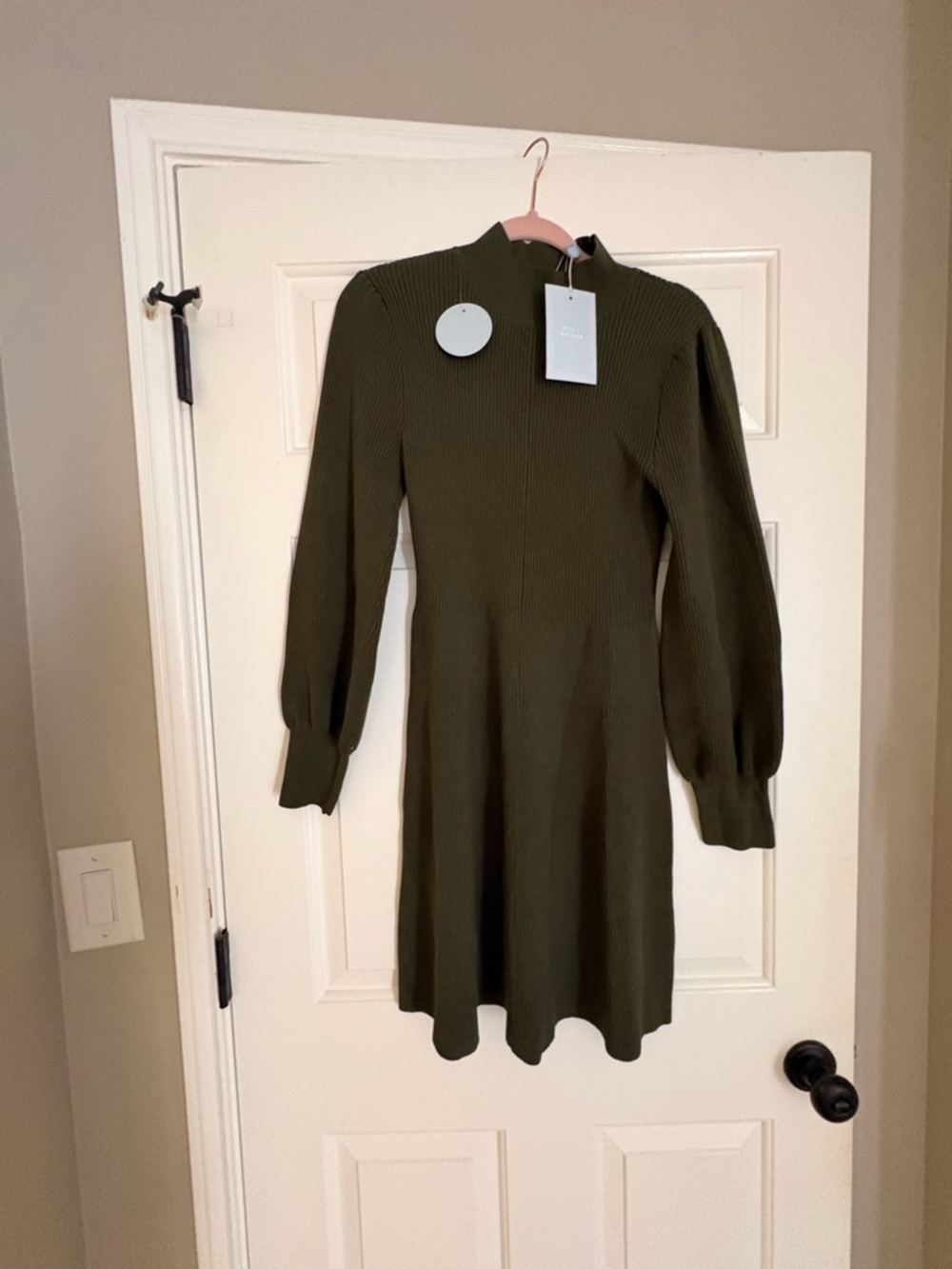 Hill House Mariana dress Olive Green Long-Sleeve Knit Dress
